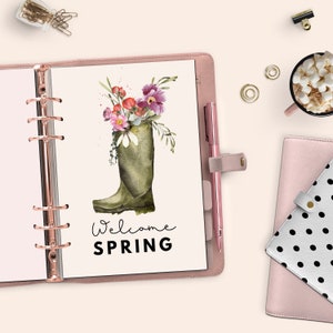 Printable Dashboard Floral, Planner Cover Printable, Floral Planner ...