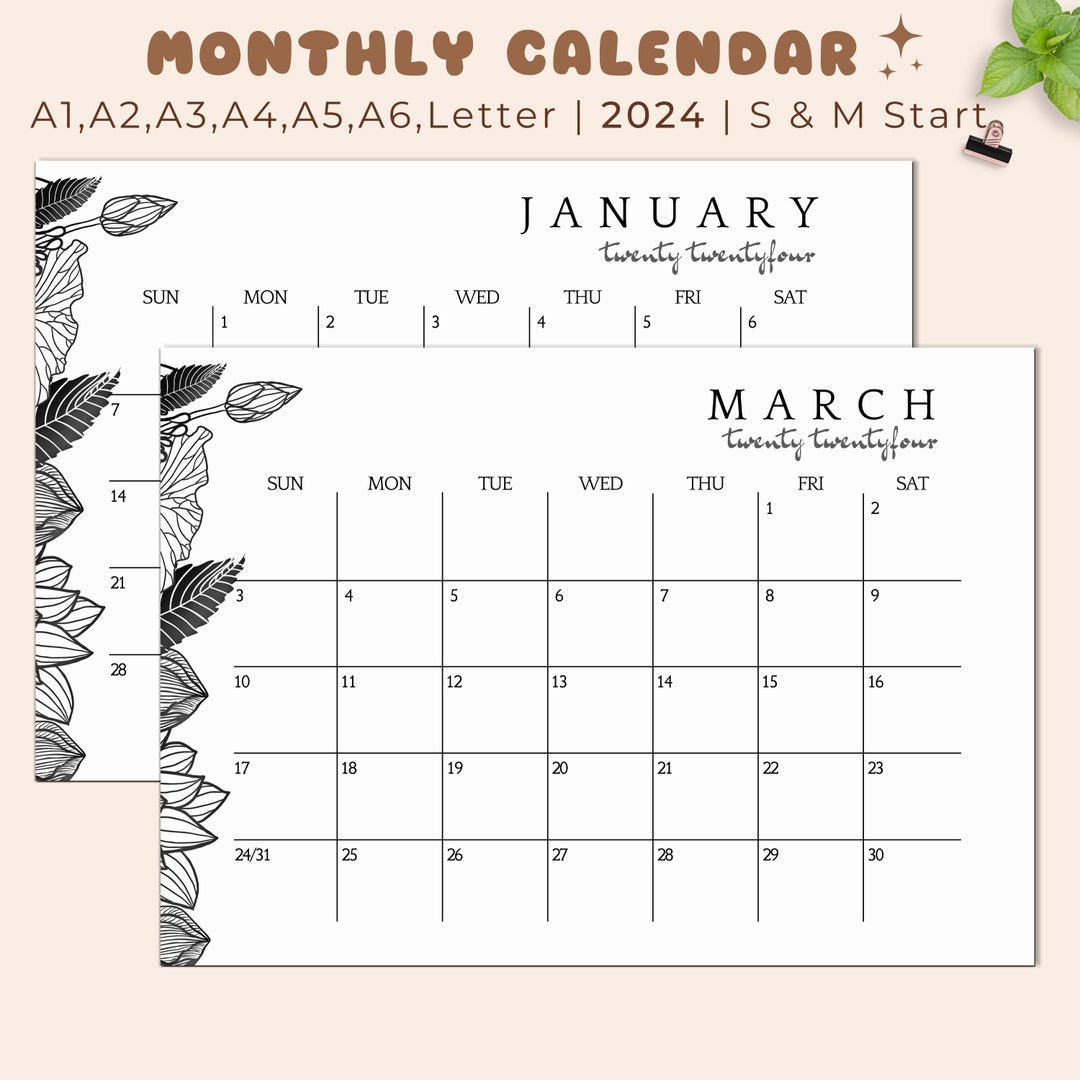 Calendar Large Print 2024 Large 2024 Wall Calendar Printable Poster Large Format 24×36 Calendar Large Print 2024 Large 2024 Wall Calendar Printable Poster Large Format 24×36