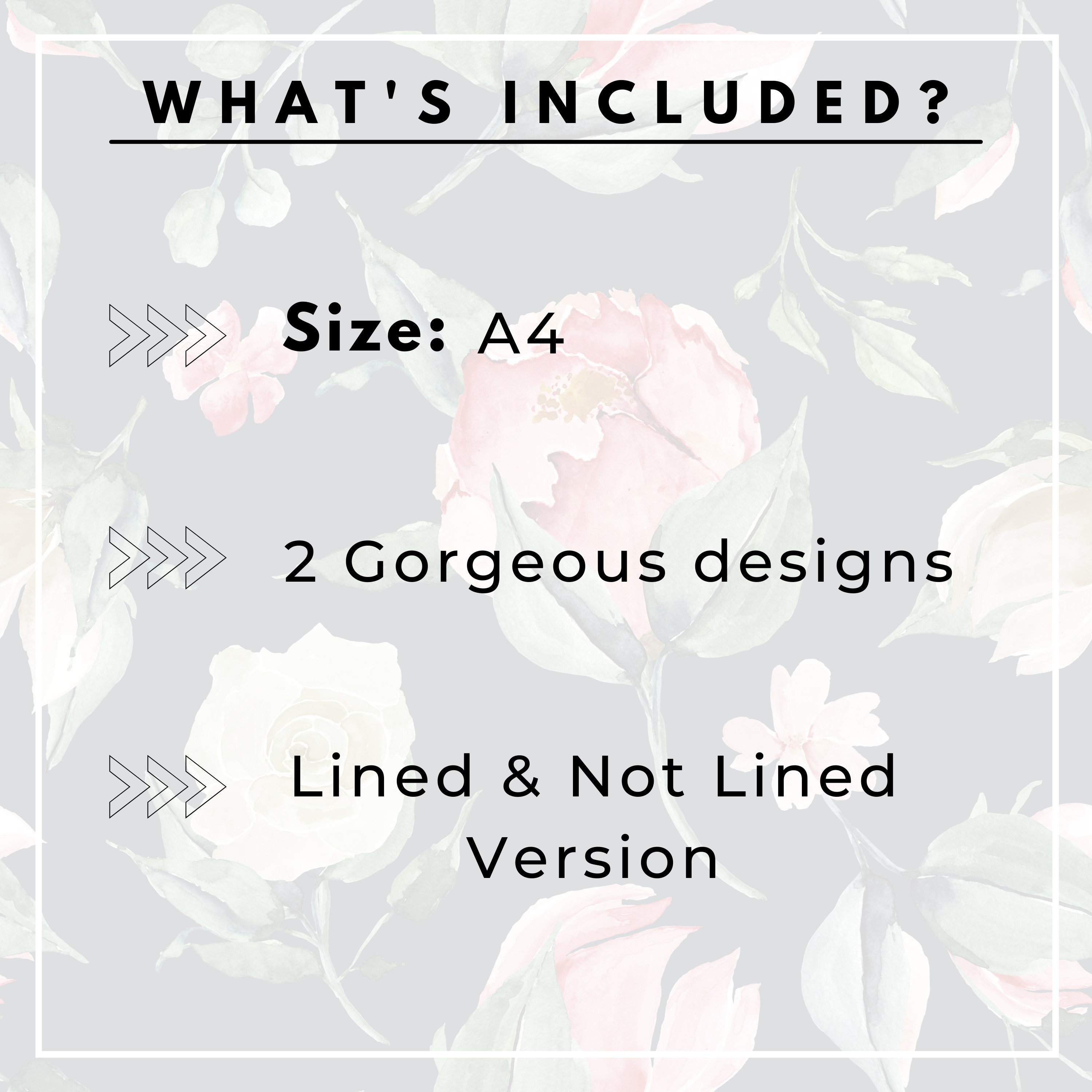 Printable Floral Lined Paper Pastel Writing Paper Printable - Etsy