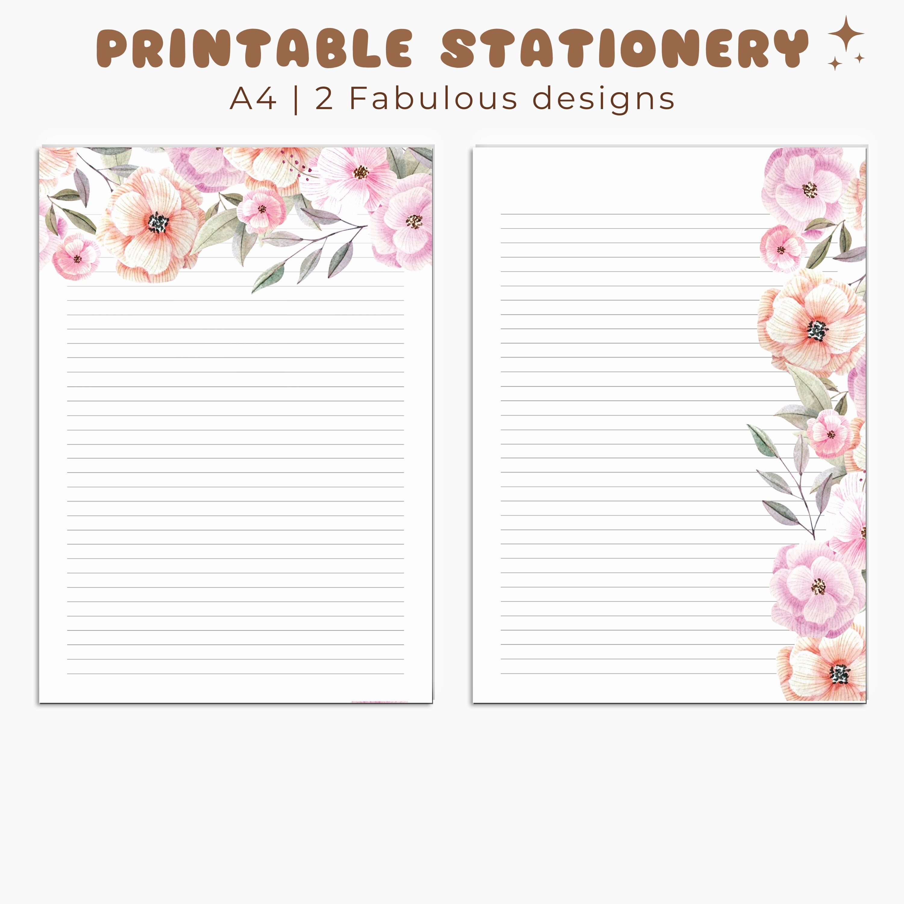 Pastel Pink Watercolor Stationary Paper, Printable Pink Lined and Unlined  Letter Writing Papers, Aesthetic Journaling Paper A4 and US Letter -   Norway