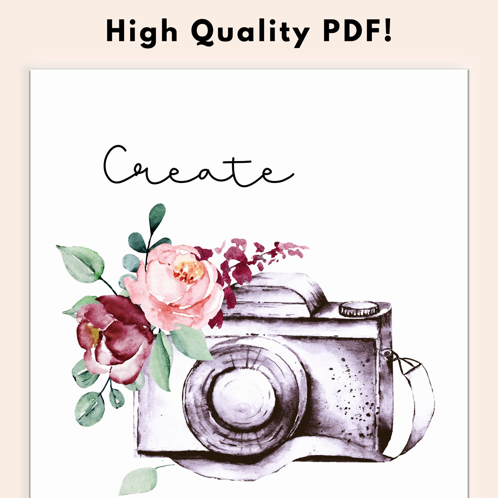 Printable Dashboard Floral Planner Cover Printable Floral - Etsy