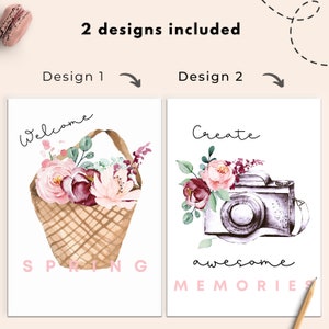 Printable Dashboard Floral, Planner Cover Printable, Floral Planner ...