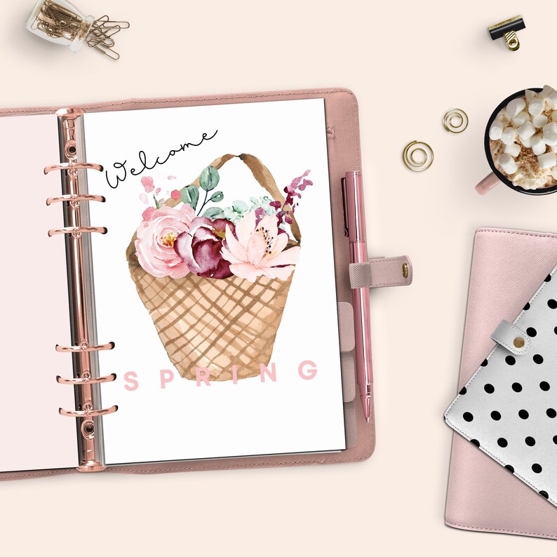 Printable Dashboard Floral Planner Cover Printable Floral - Etsy
