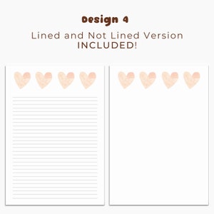 Valentine's Day Stationery Printable, Love Stationery Printable, Heart ...