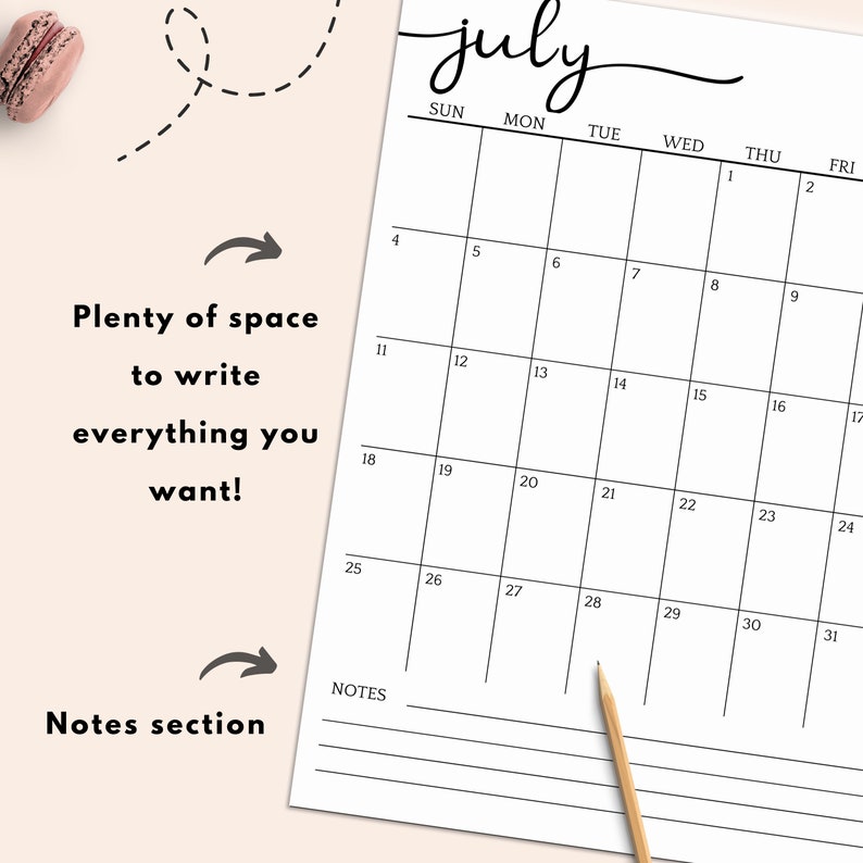 2021 Printable Calendar Big Wall Calendar 2021 Desk Etsy