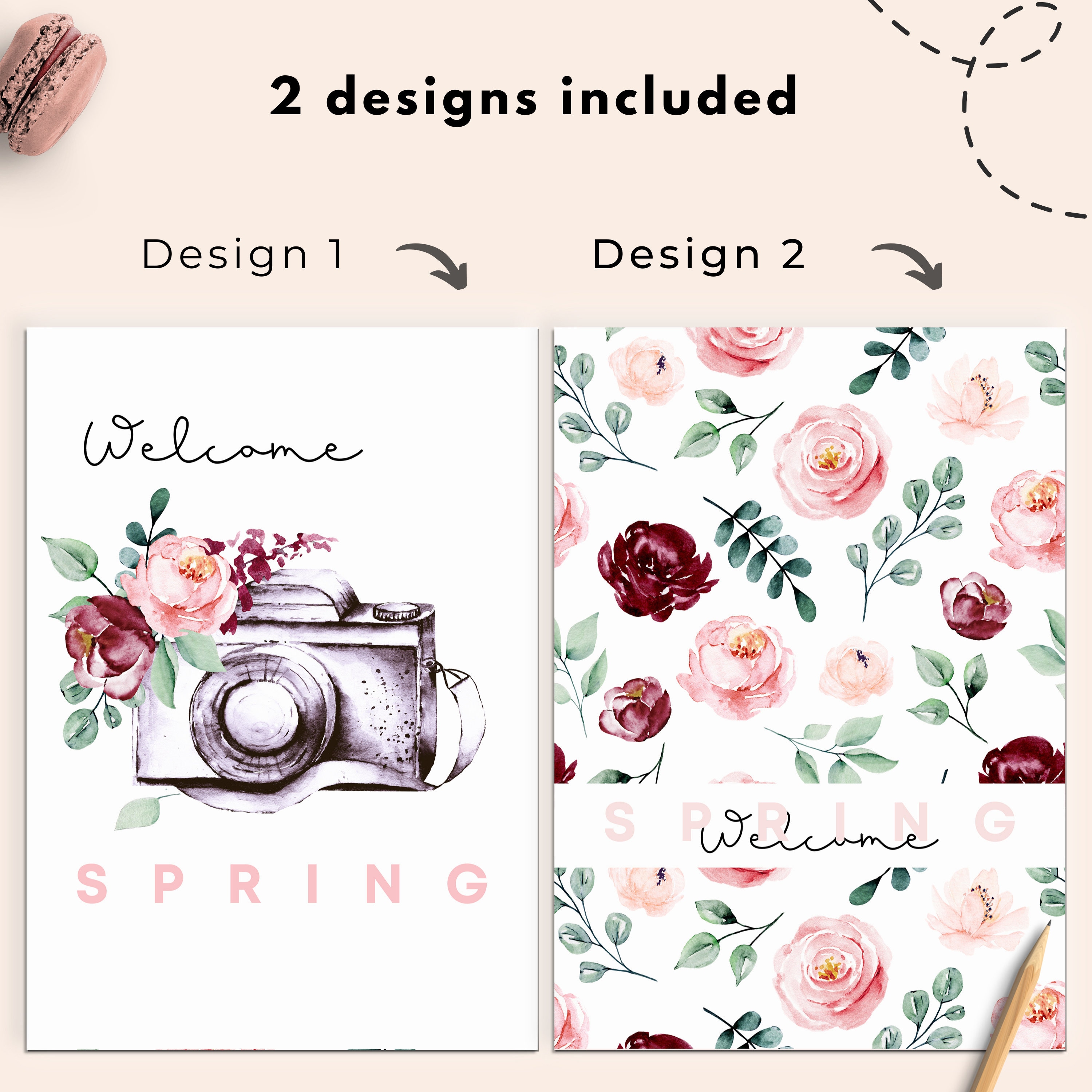Printable Dashboard Floral Planner Cover Printable Floral - Etsy