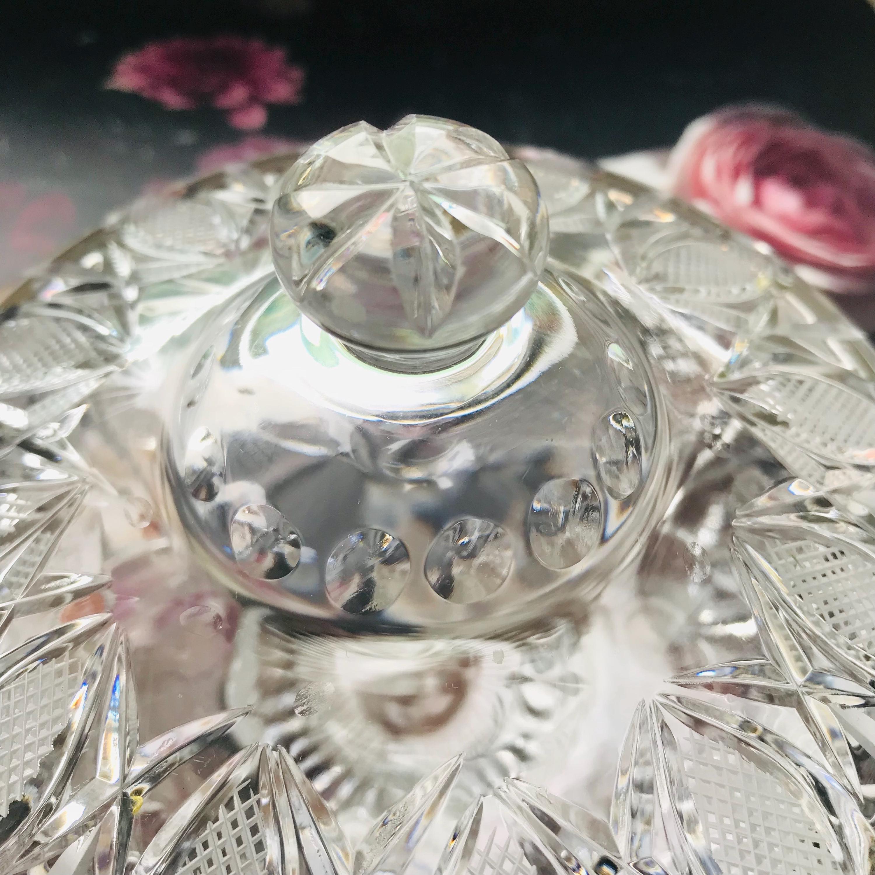 Riya Kristallschale Mit Deckel 12,5 Cm - Bonbonglas Für Süßigkeiten Oder Deko