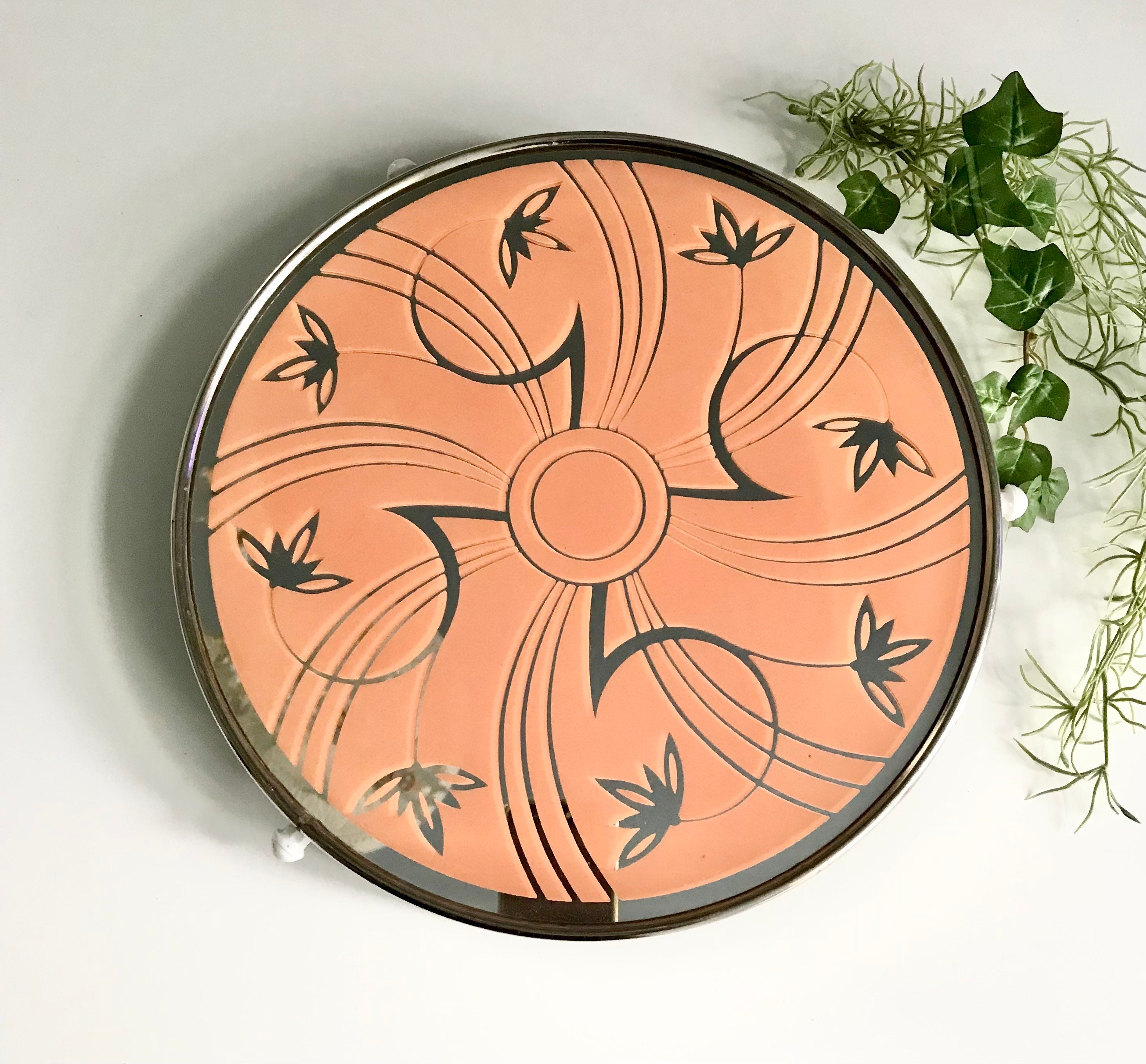 Art Deco cake plate, rotating cake plate Vintage cake plate for rotating
