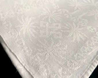 Nappe antique motifs floraux nappe en coton damassé nappe avec motif nappe damassé blanche
