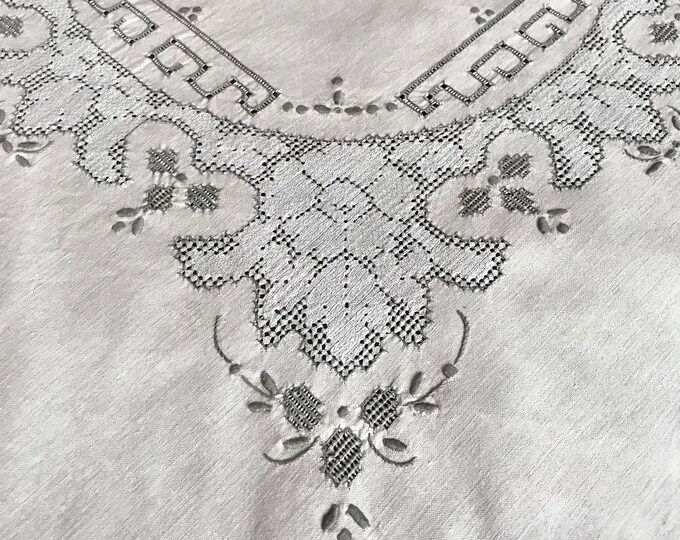 Richelieu Embroidery Art Deco Art Nouveau Lace Tablecloth With Etsy