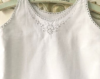 Vintage Mädchen Bluse  Weiße Bluse Mädchen hängerchen  Mädchen Kleid