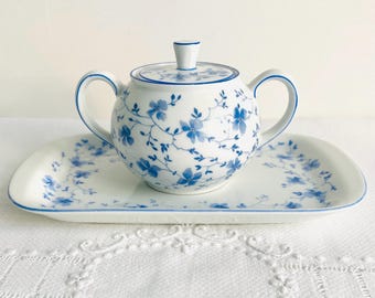 Vintage Arzberg porseleinen set - suikerpot met serveerblad - FORM 1382 van Arzberg Porcelain - Hermann Gretsch