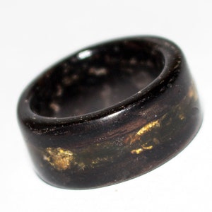 Bentwood ring from macassar ebony with inlay image 4