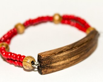 Slinky Bracelet Wood Beads