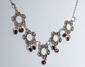 Necklace with Swarovski crystals