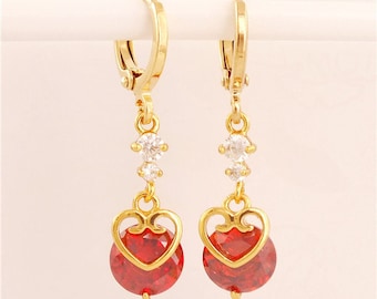 Earrings with crystals