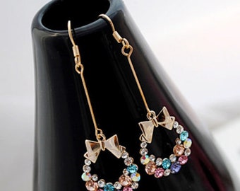 Earrings with crystals