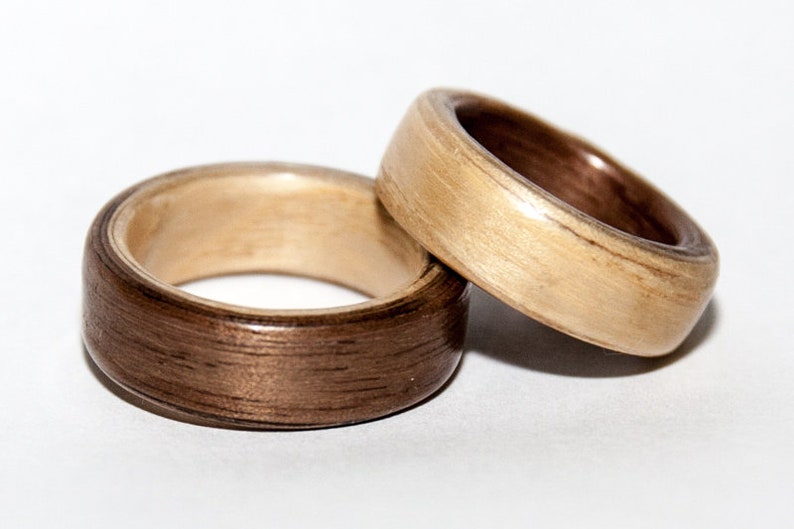 Two colors bentwood ring image 1