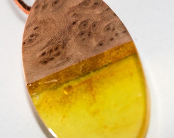 042 Resin jewelry, resin necklace, resin pendant, wooden necklace, wood jewelry, wood pendant