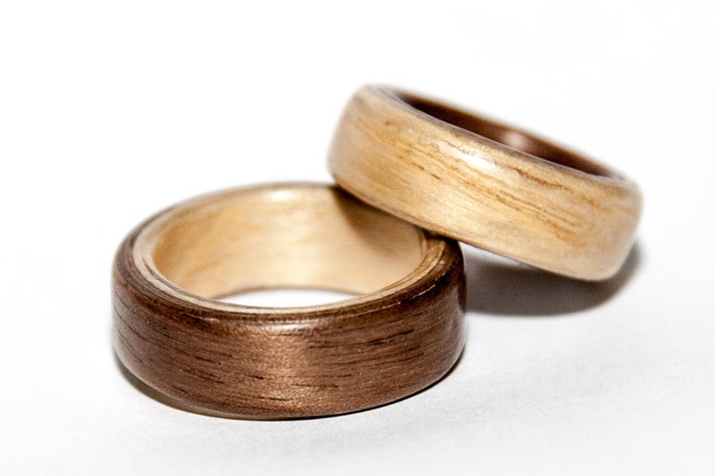 Two colors bentwood ring image 2