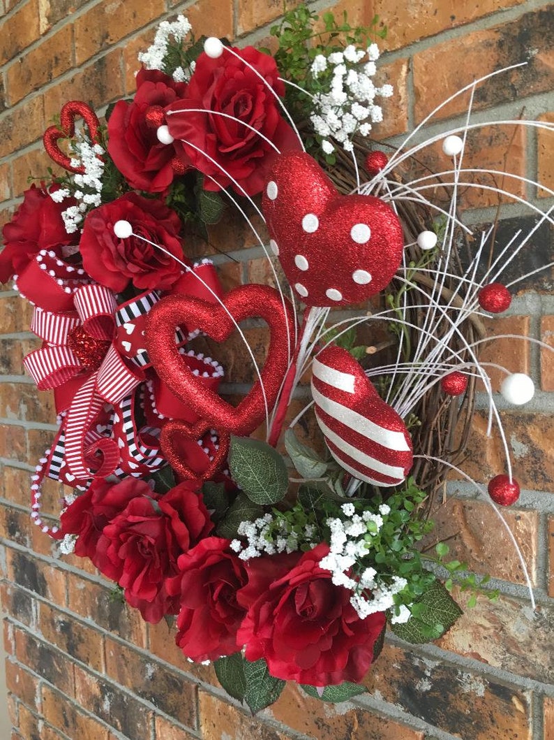 Valentine Wreath Valentine's Front Door WreathHeart image 3
