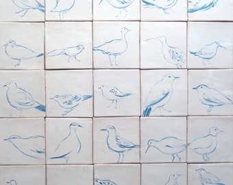 Tiles - blue birds