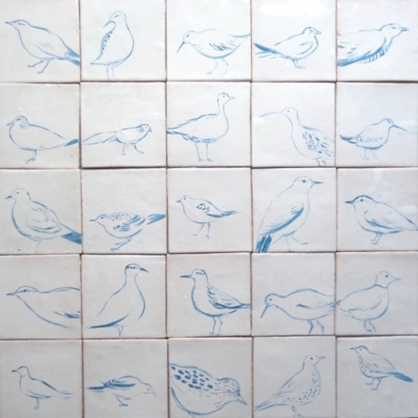 Tiles - blue birds