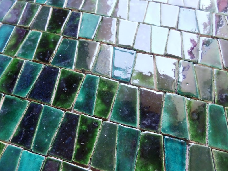 Tiles, mosaic green and turquoise image 4