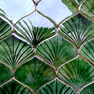 Fan Tile Texture JAPANESE GREEN FAN Tiles - Etsy
