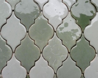 Pistachio arabesque tiles