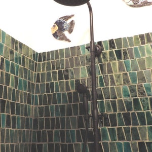 Tiles, mosaic green and turquoise image 5