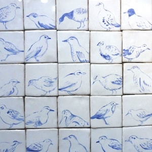 Tiles - Blue Birds - Etsy