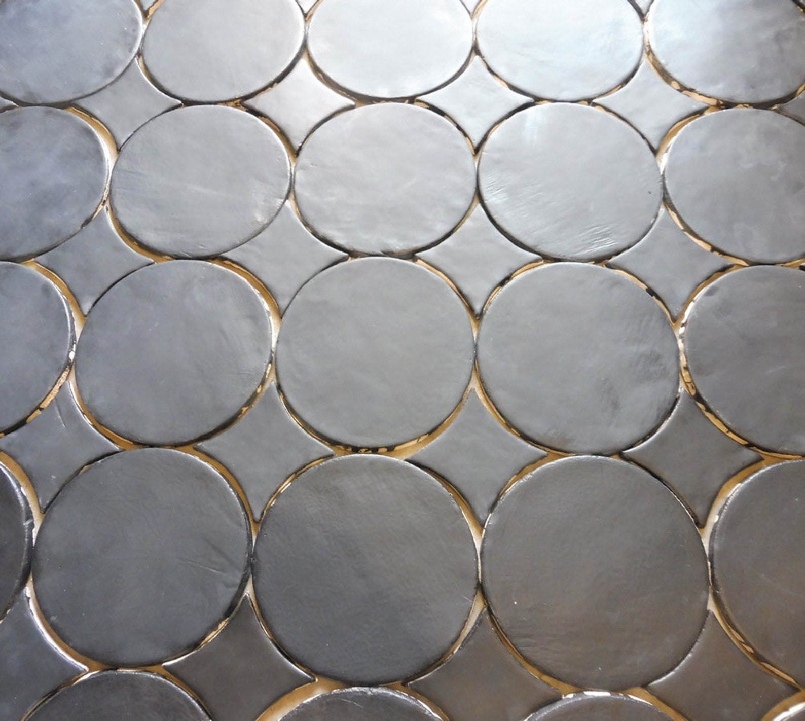 BLACK CIRCLES Tiles Etsy