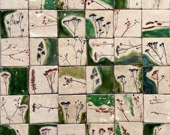 Tiles - green herbs