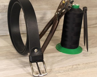 Mens Leather Suit Belt, Full Grain Leather Belt, handmade in Greece
