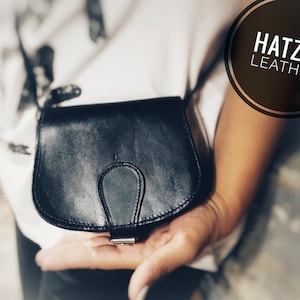 Petit sac à bandoulière en cuir, petit sac à main en cuir fait main, petit sac bohème fabriqué en Grèce