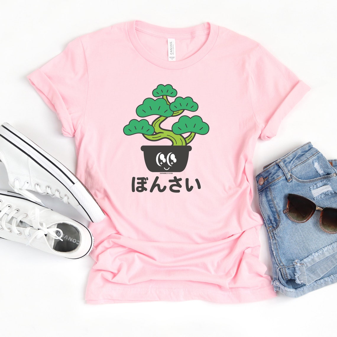 Bonsai Unisex Premium TShirt with Japanese Logo Etsy