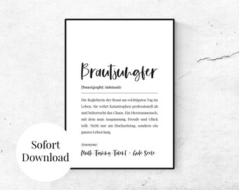 Brautjungfern Geschenk Etsy