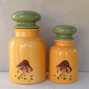Vintage Mushroom Canister Set