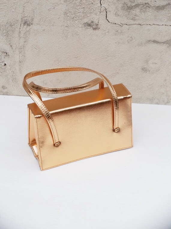 Vintage Gold Lame Purse / Vintage Gold Lame Handba