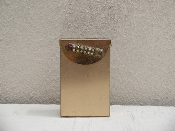 antique brass cigarette holder Vintage Gold Tone Cigarette Case