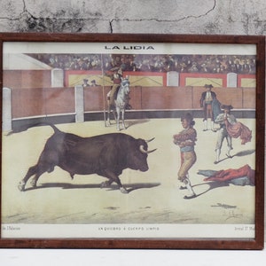 Spanish Decor / Bullfighter / Bullfight / Matador / Bullfight Poster / Spanish Art / Vintage Spain / Spain Souvenir / Spanish Matador
