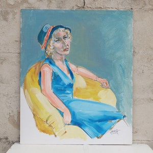 Portrait / Portrait Painting / Woman Painting / Painting Original / Vintage Painting / Vintage Portrait / Female Portrait / Woman Portrait