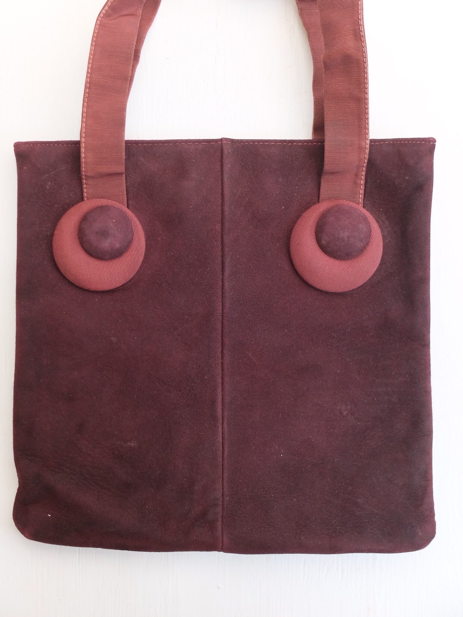 Vintage Suede Purse / Vintage Suede Bag / Suede Handbag / Etsy