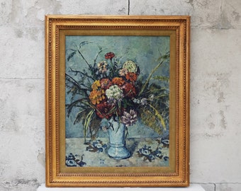 Still Life Painting / Framed Wall Art / Still Life / Flower Painting / Flowers Painting / Flowers Still Life / Flower Vas Painting