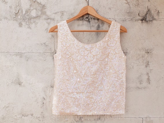 Vintage Beaded Top / Boho Top / Boho Festival Top