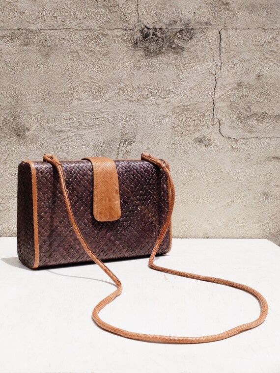 Vintage Woven Purse / Vintage Rattan Purse / Woven