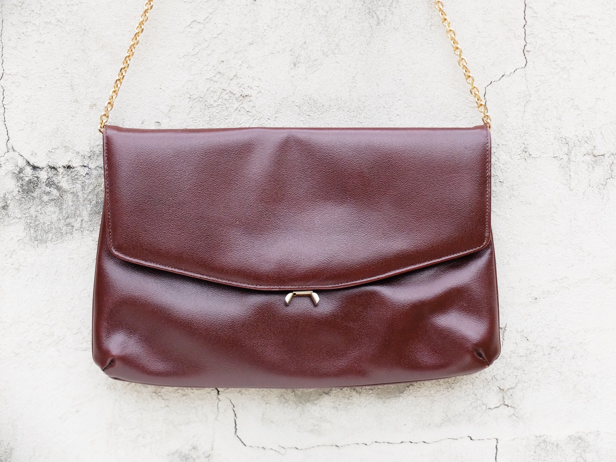 Shoulder Bag / Burgundy / Vintage Bag / Burgundy Purse / | Etsy