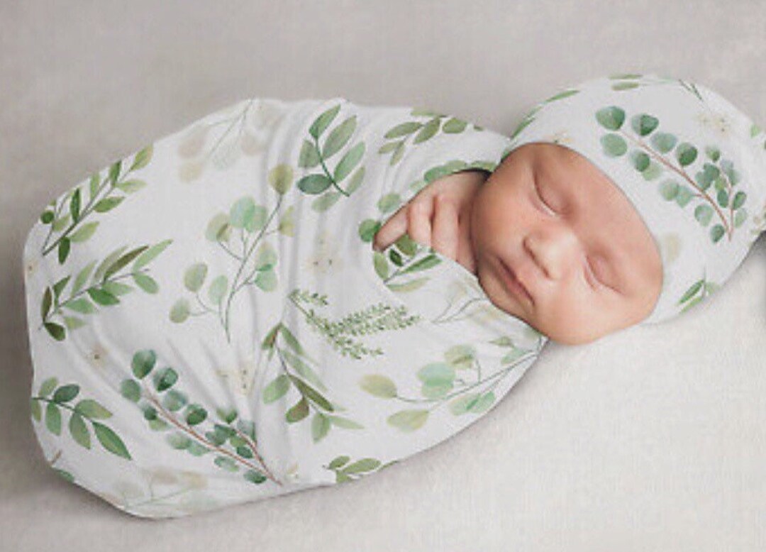 Eucalyptus Little Bean Pod Swaddle Sack & Beanie 0 to 4 Etsy