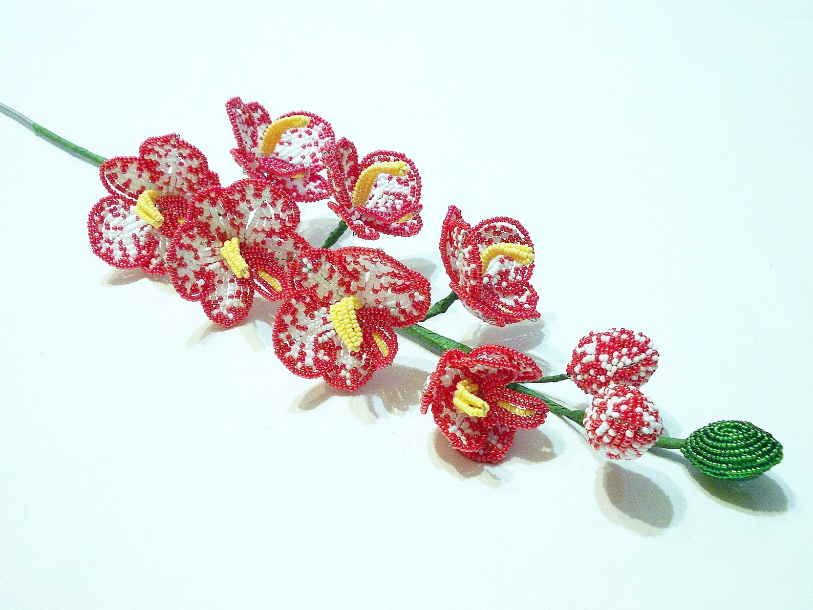 French beaded flower beaded flower Beaded orchid French Etsy